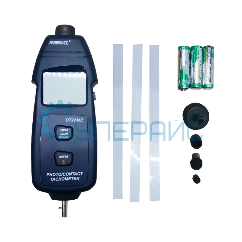 Комбинированный цифровой тахометр SanpoMeter DT2236E бесконтактный, лазерный фототахометр фото 3