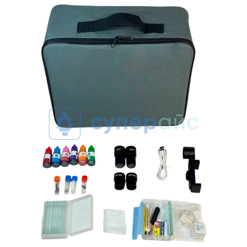 Лабораторный учебный микроскоп Damingzhi 10000x (4 объектива) фото 4