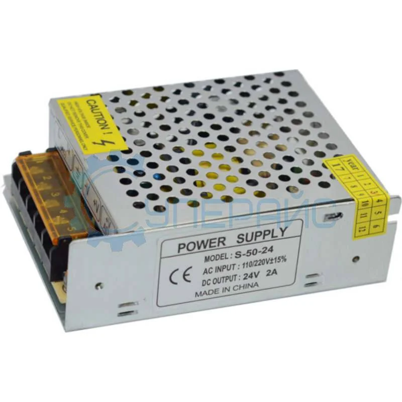 Блок питания ANXIN, 24В, 2А, 50Вт фото 1