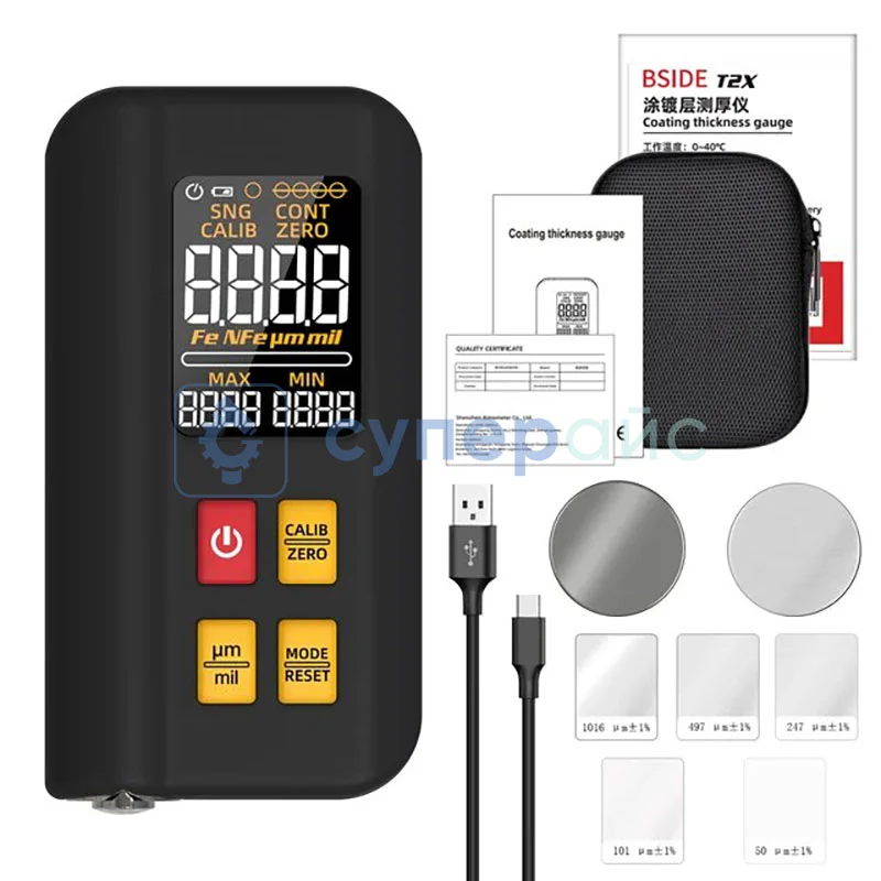 Аккумуляторный толщиномер материалов BSIDE T2X фото 1