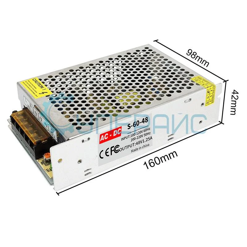 Блок питания S-60-48 (48В, 1.25А) фото 1