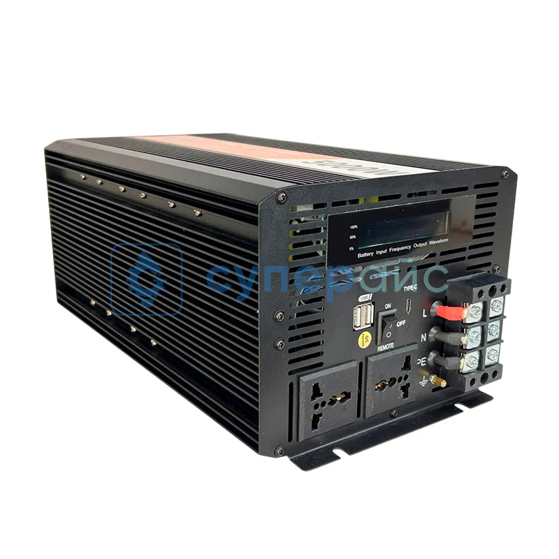 Мощный инвертор SUREDOM SFRD-5000W, 12В-220В, 5000 Вт фото 1