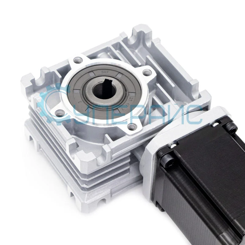 Двигатель шаговый с червячным редуктором UMot 57HS5417 (1:7,5) NEMA 23 фото 1