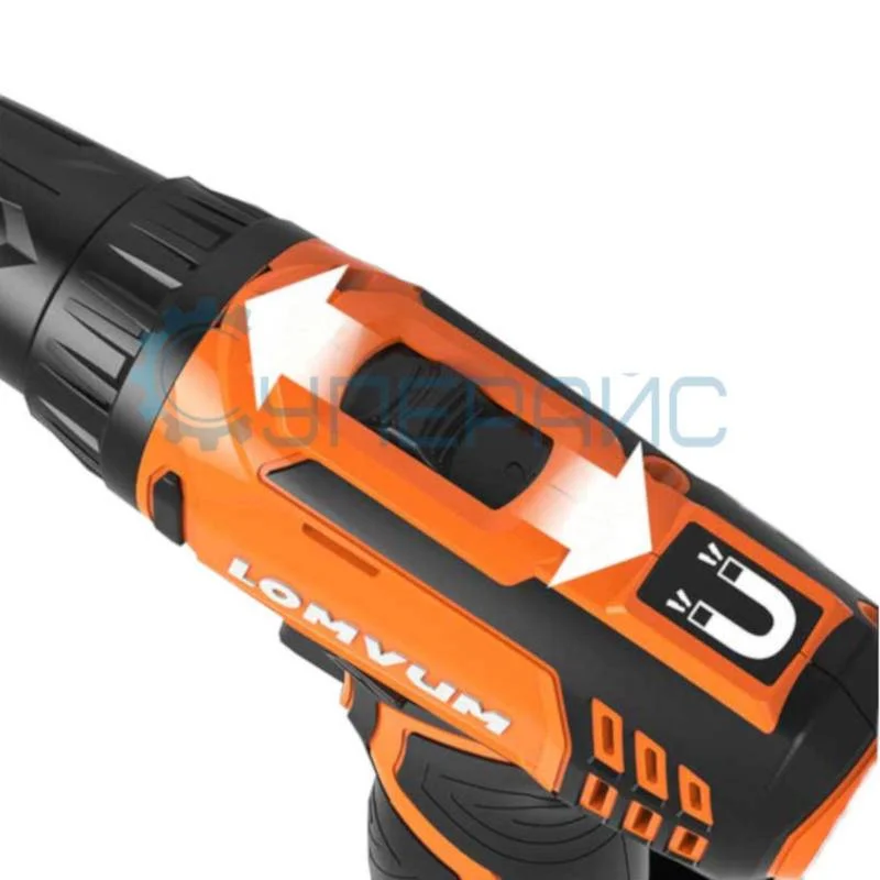 Дрель-шуруповерт Lomvum LV-8612S с двумя аккумуляторами и насадками фото 3