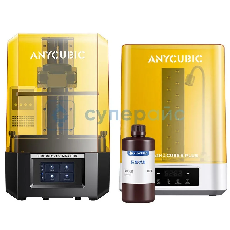 Фотополимерный 3D принтер Anycubic Photon Mono M5s Pro с устройством для очистки и дополнительного отверждения моделей Wash&
