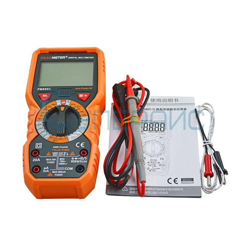 Мультиметр Peakmeter PM890C цифровой (True RMS) фото 3