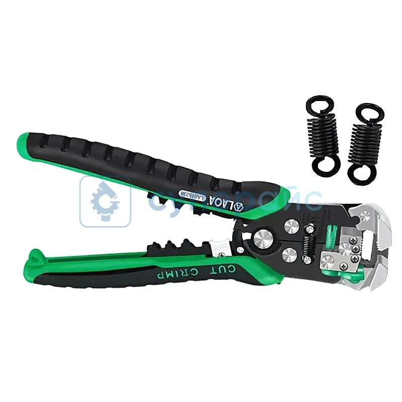 Клещи для зачистки и обжимки проводов LAOA LA815238 с двумя сменными пружинами фото 1