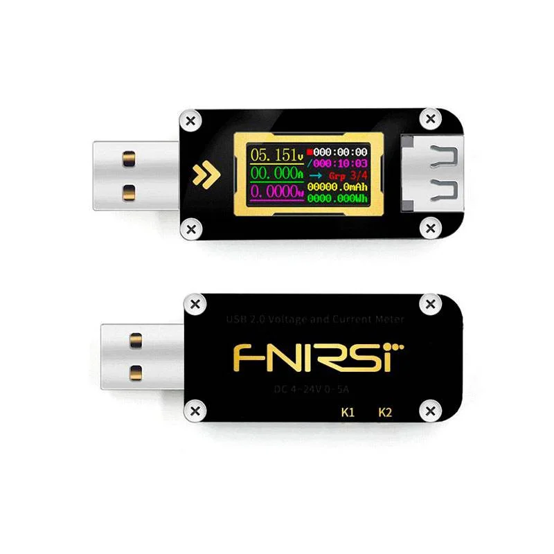 Цифровой USB тестер тока FNIRSI FNB28 фото 5