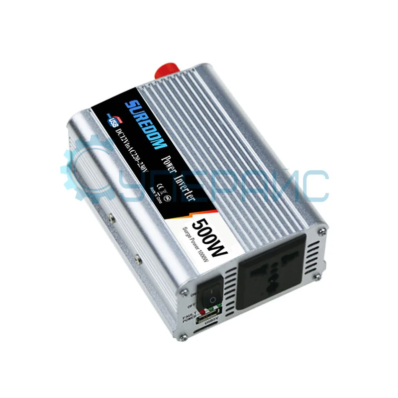Инвертор для автомобиля SUREDOM YSCZ-500W, 12В-220В, 500 Вт фото 4