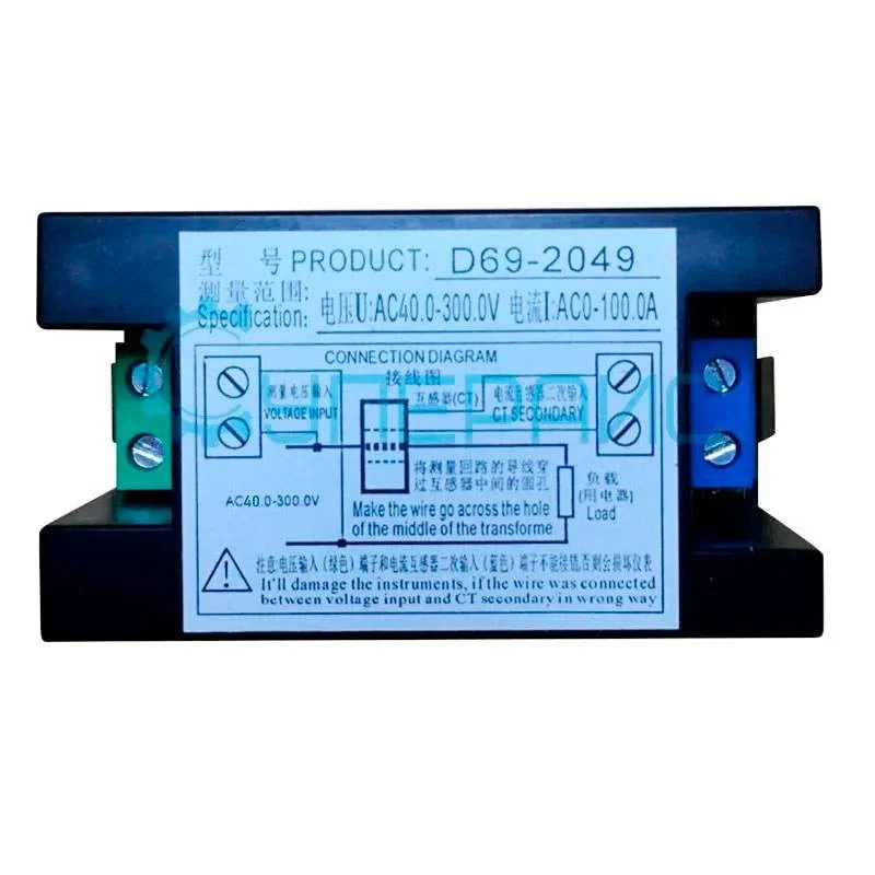 Вольтметр амперметр D69-2049 40-300 В, 0-100 A фото 1