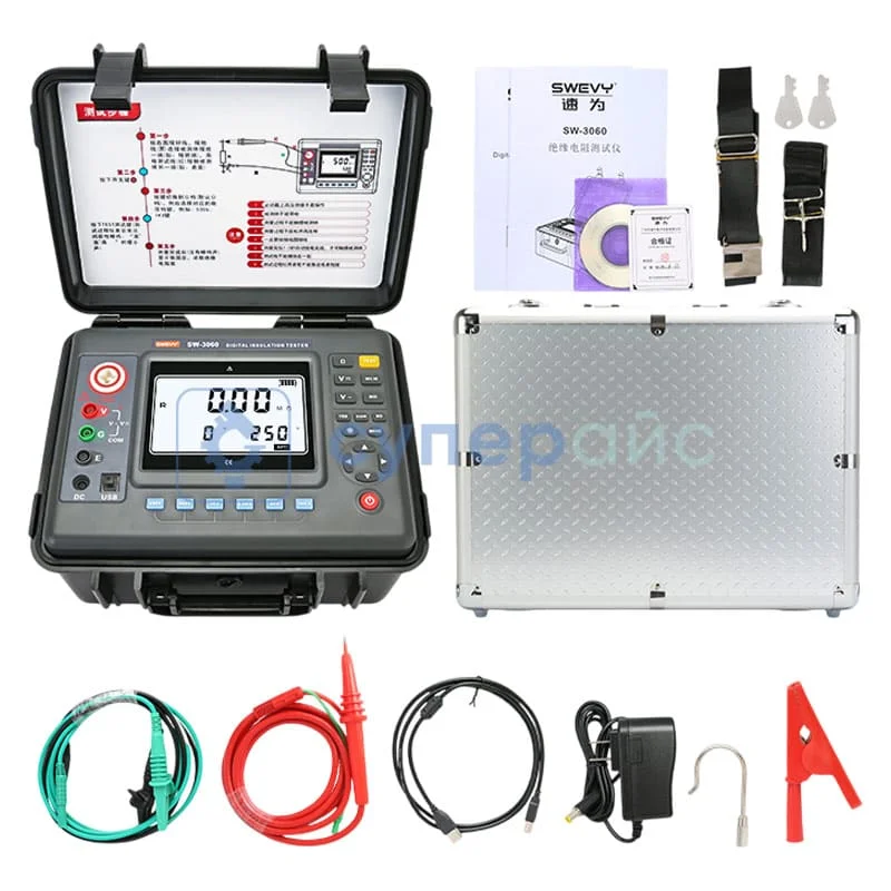 Тестер сопротивления изоляции Swevy SW3060 фото 2