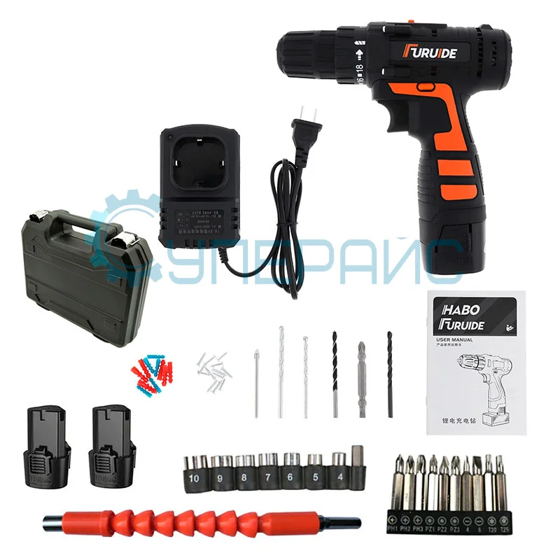 Аккумуляторная дрель HABO FURUIDE с кейсом фото 4