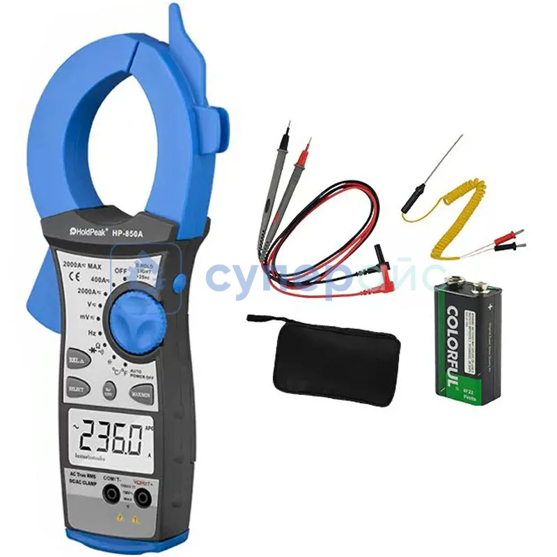 Цифровые токоизмерительные клещи HoldPeak HP-850A фото 1