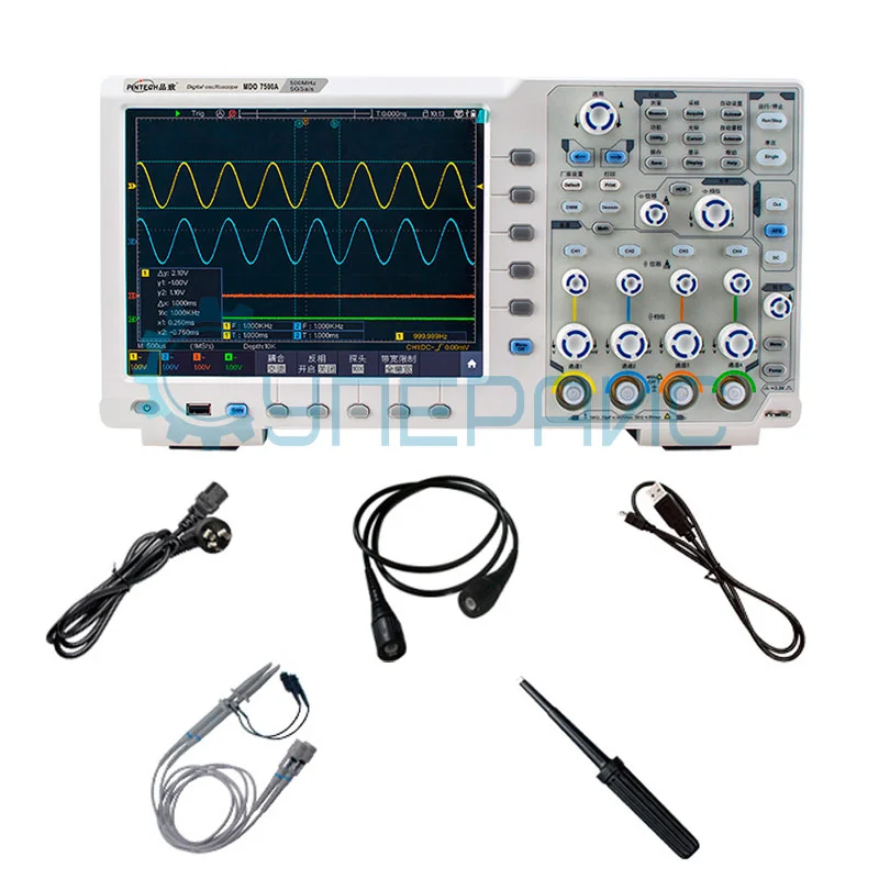 Осциллограф PINTECH MDO7350A цифровой настольный (4 канала, 350 МГц) фото 1