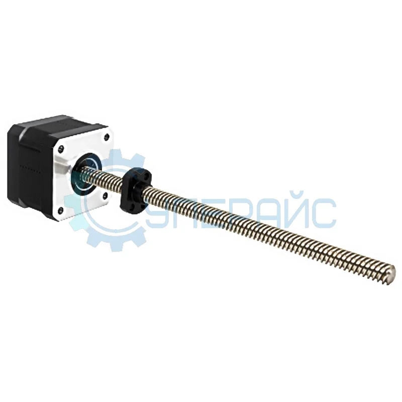 Электродвигатель шаговый UMot 42HSC1405 с винтом Tr8 * 8 (NEMA 17) фото 1