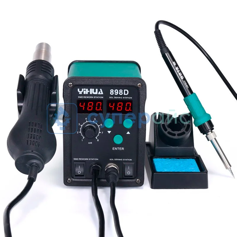 Термовоздушная паяльная станция YIHUA-898D (высокоточная) фото 1