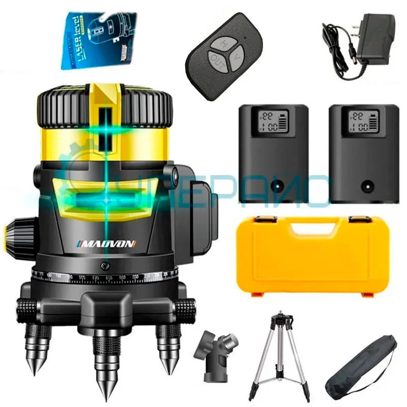 Двухлучевой лазерный уровень MAOVON M235 со штативом фото 9