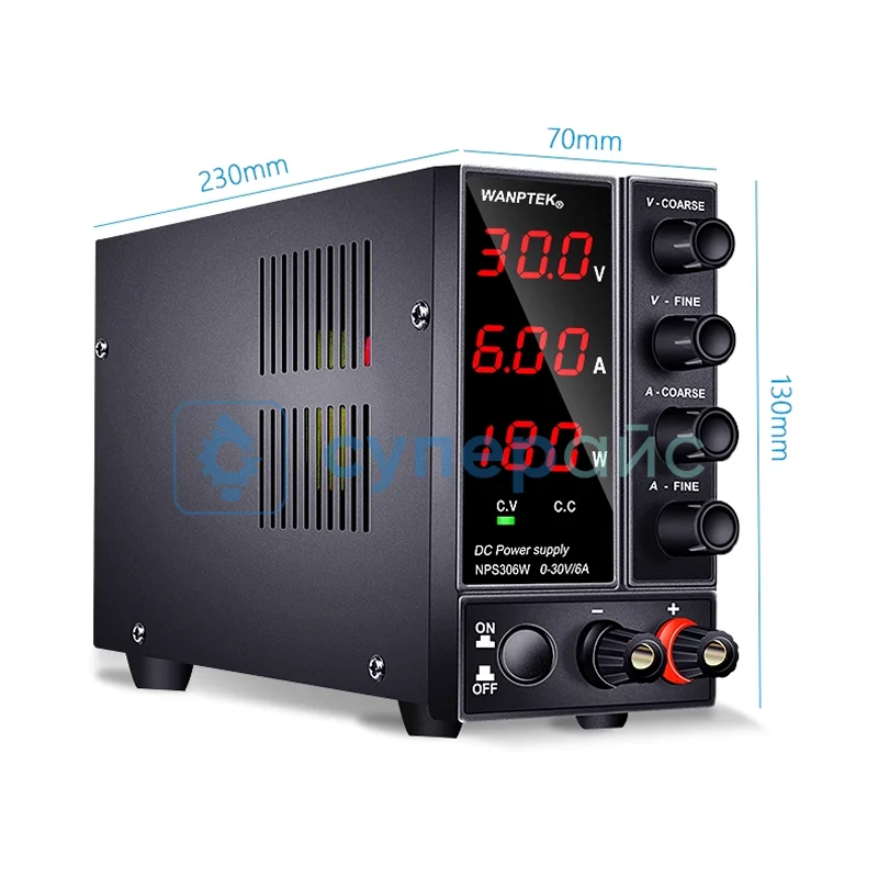 Блок питания Wanptek NPS306W с трехразрядным дисплеем (30В, 6А) фото 4