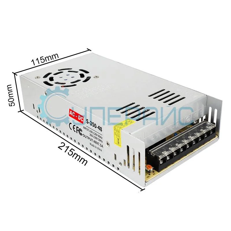 Импульсный источник питания S-350-48 (48В, 7.5А) фото 1