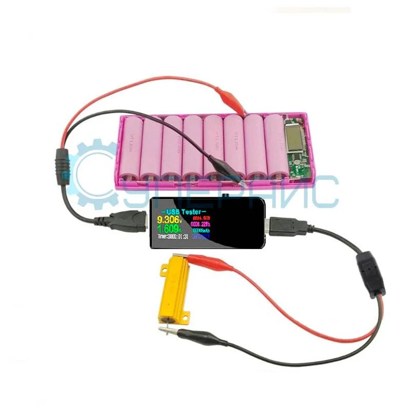 Тестер USB JUWEI Atorch U96 с комплектом USB проводов питания типа крокодил фото 7