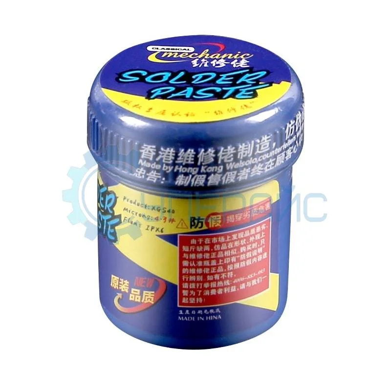Легкоплавкая паяльная паста MECHANIC XGS40 (40 г, в банке) фото 1