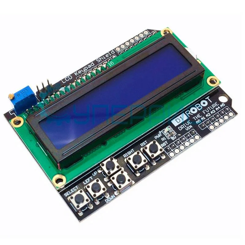 ЖК дисплей LCD1602 с клавиатурой синяя подсветка фото 3