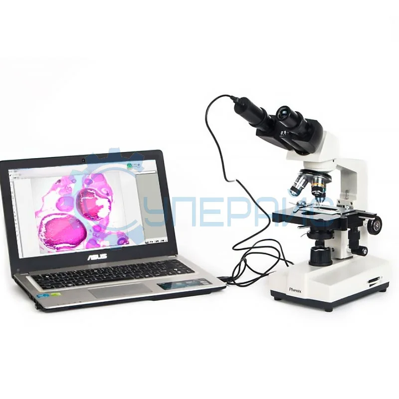 Биологический микроскоп Phenix XSP-36 (1600x) с камерой-окуляром (5 Мп) фото 1