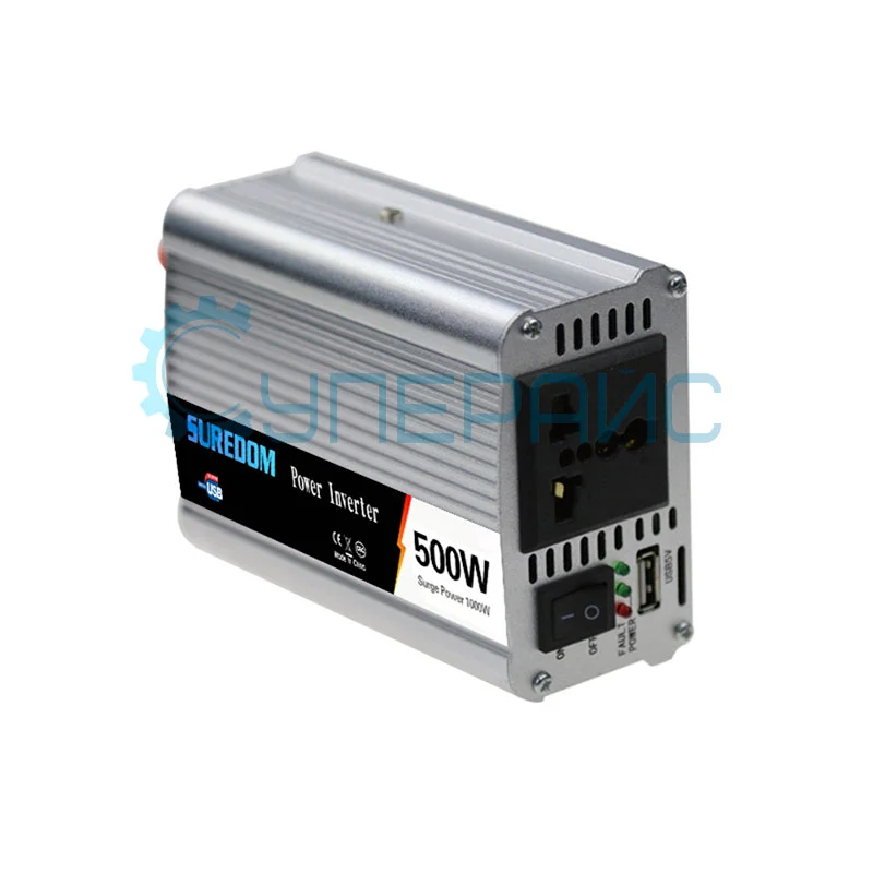 Автопреобразователь напряжения SUREDOM YSCZ-500W, 24В-220В, 500 Вт фото 1