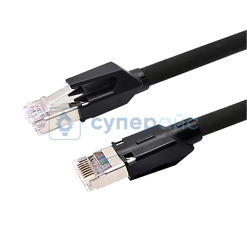 Черный промышленный кабель связи Yilan Ethernet 8 жильный кат. 5E (3 м) фото 1