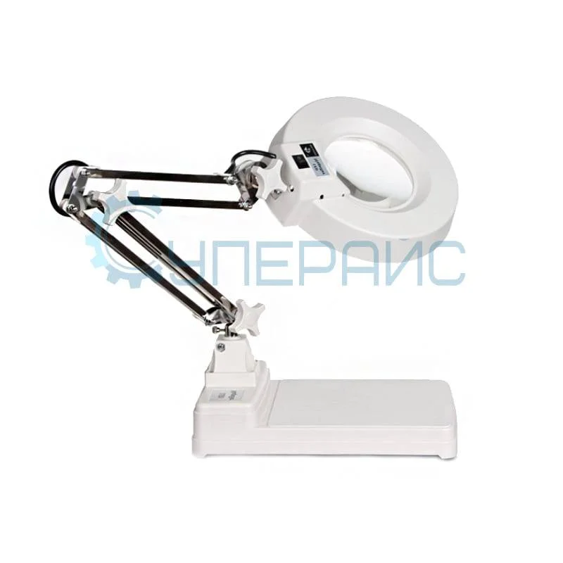 Бестеневая настольная лупа с LED-подсветкой ZQ-86CY 10X, 20X фото 1