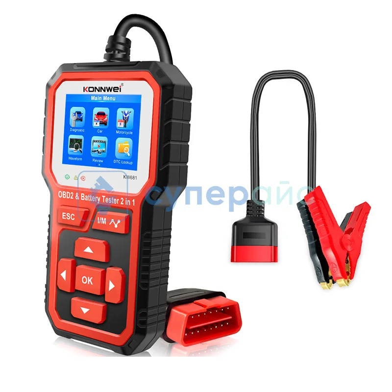Автомобильный тестер АКБ Konnwei KW681 фото 1