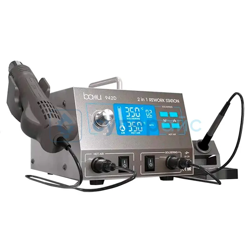 Станция для пайки Baku BA-942D 2 в 1 с паяльником и феном фото 1