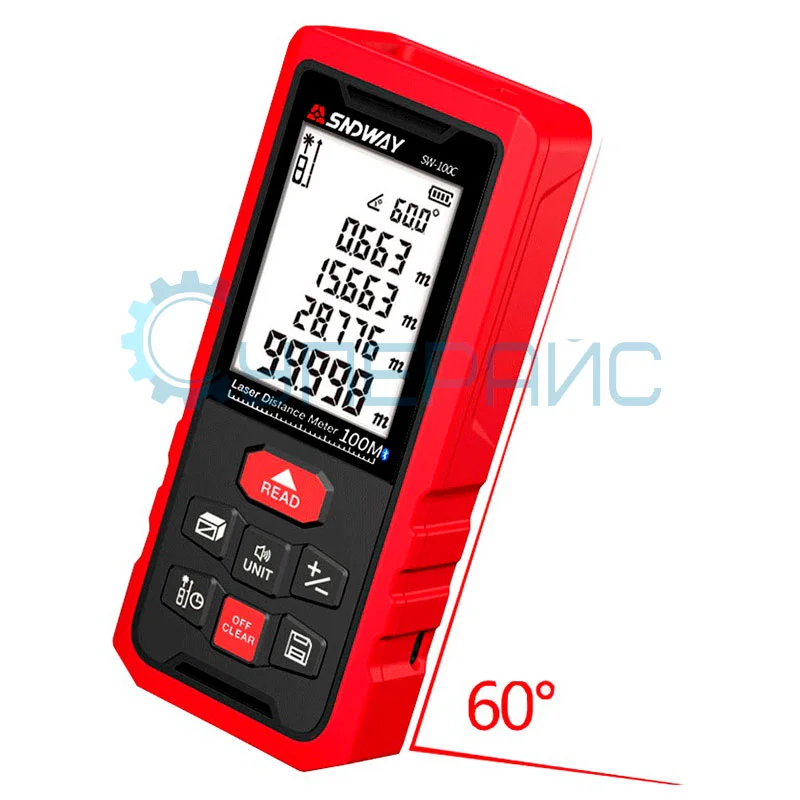 Лазерная рулетка SNDWAY SW-100C с Bluetooth фото 2