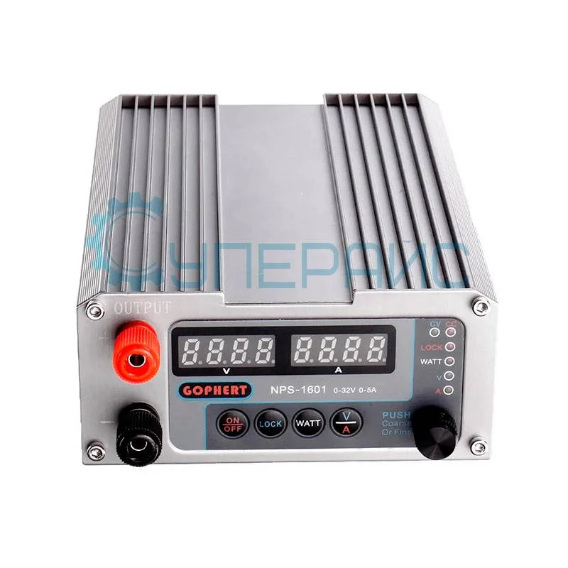 Источник питания постоянного тока GOPHERT NPS-1601 (32В, 5А) фото 3