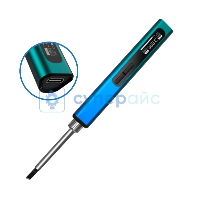 Паяльник RONGUAN Feizer RGS65 c зарядкой и зажимами (65 Вт) фото 3