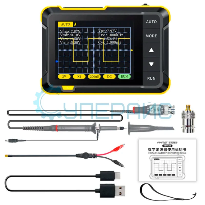 Карманный осциллограф FNIRSI DSO152 с щупом (1 канал, 200 кГц) фото 3