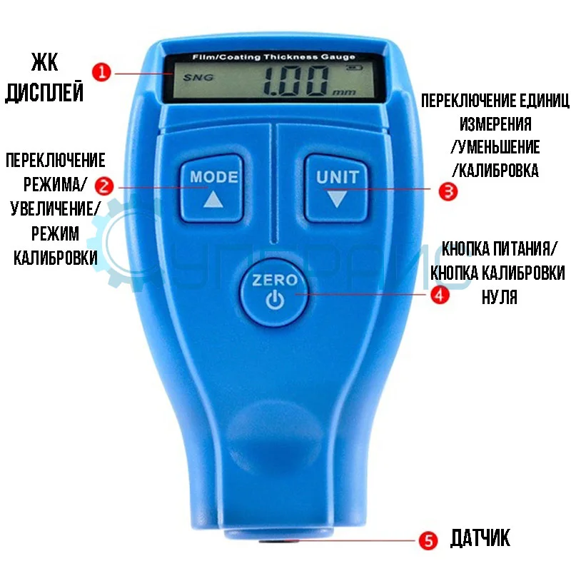 Автомобильный толщиномер Wintact WT200A фото 6