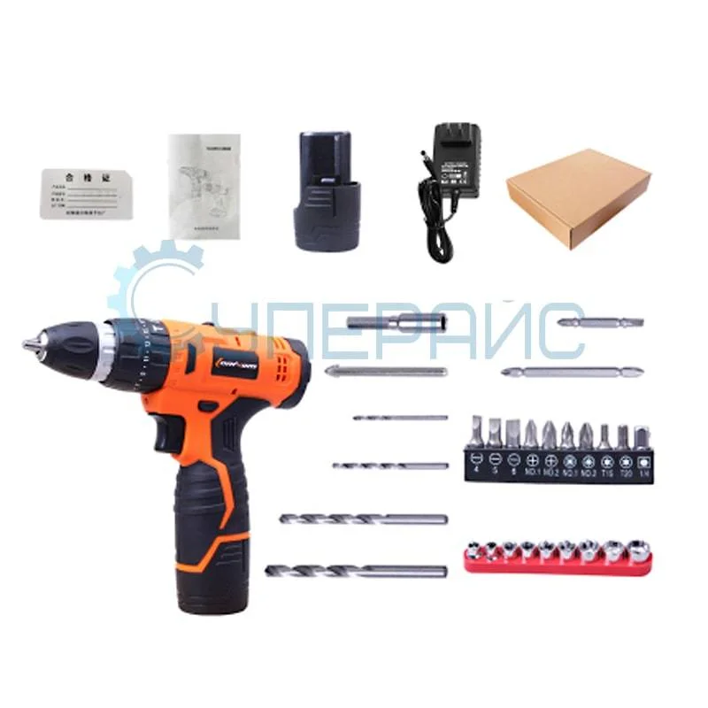 Дрель-шуруповерт Lomvum LV-8612ST с набором насадок фото 3