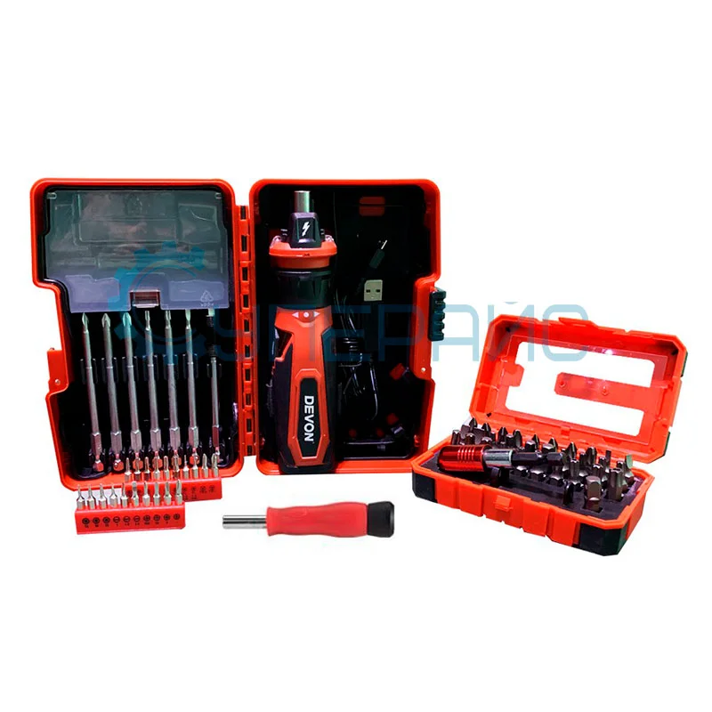 Аккумуляторная отвертка Devon 5612-Li-4 с длинными битами фото 1