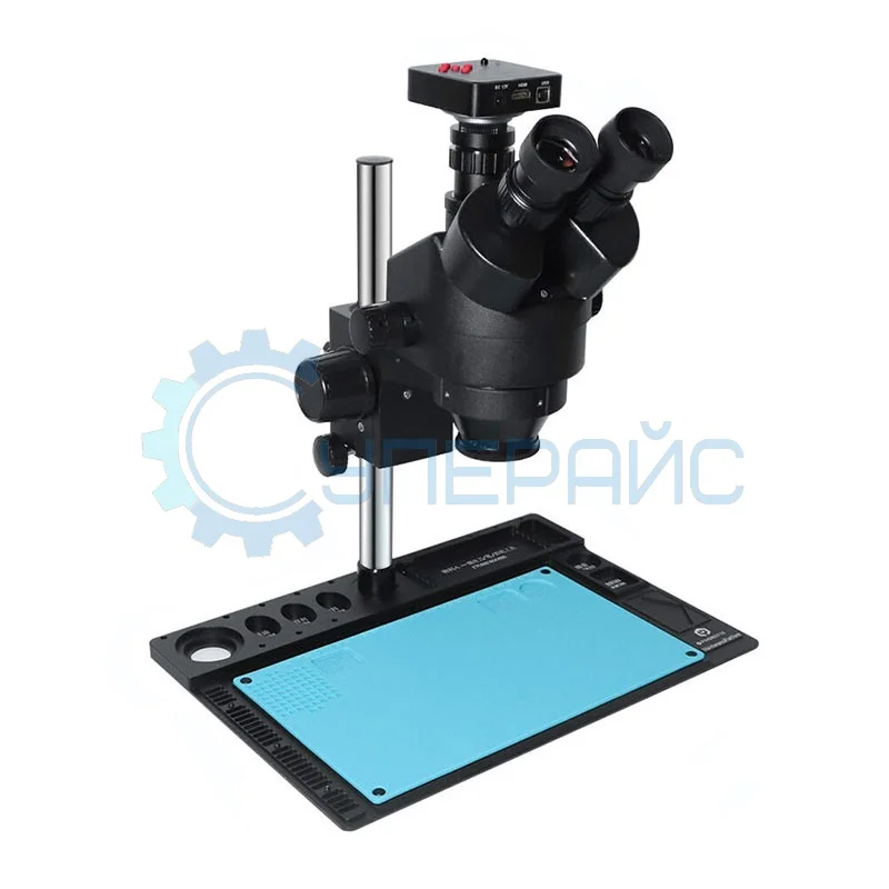 Стереомикроскоп тринокуляр PHONEFIX FX223B с камерой 38 Мп фото 1