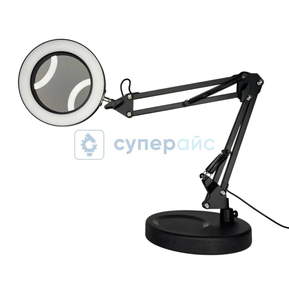 Лампа-лупа Qianyi MT-1028 с круглым основанием фото 1