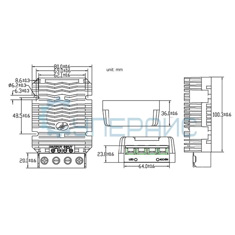 Buck модуль питания RCNUN WG-24S1250M фото 3