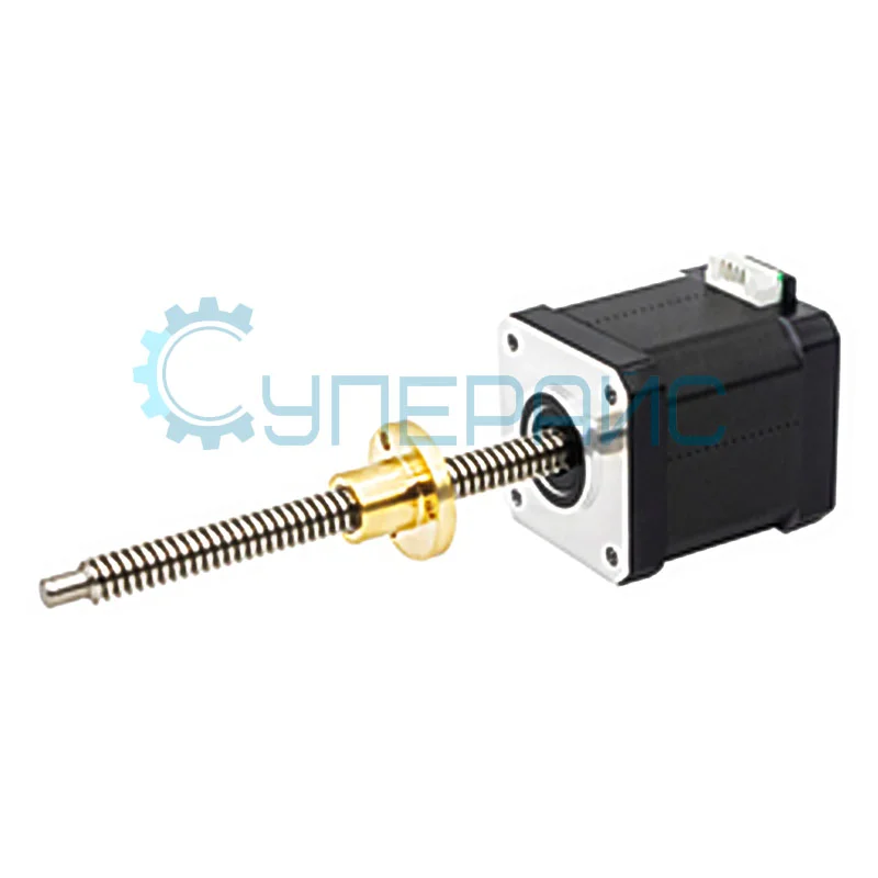 Мотор шаговый UMot 42HSC6401 с винтом Tr8 * 2 (NEMA 17) фото 1