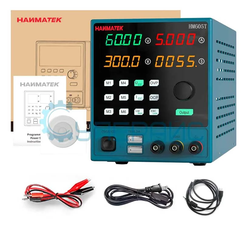 Одноканальный блок питания HANMATEK HM605T (60 В, 5 А) фото 2
