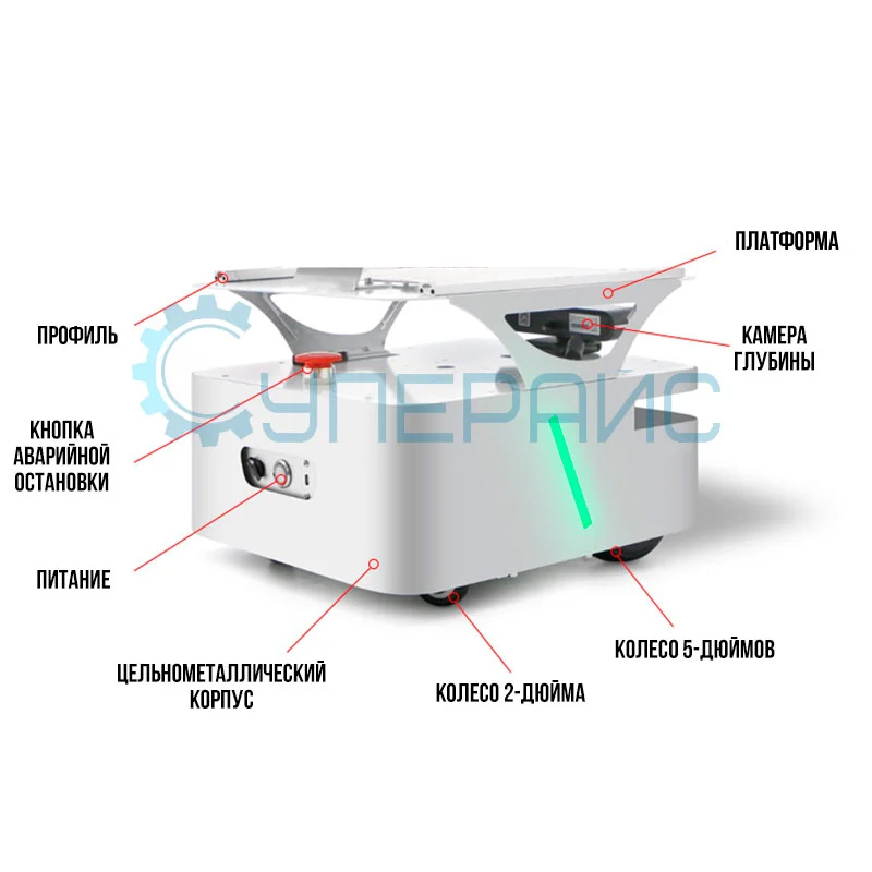 Робот-машина WHEELTEC S100 (DIFF5) с цельнометаллическим корпусом фото 1