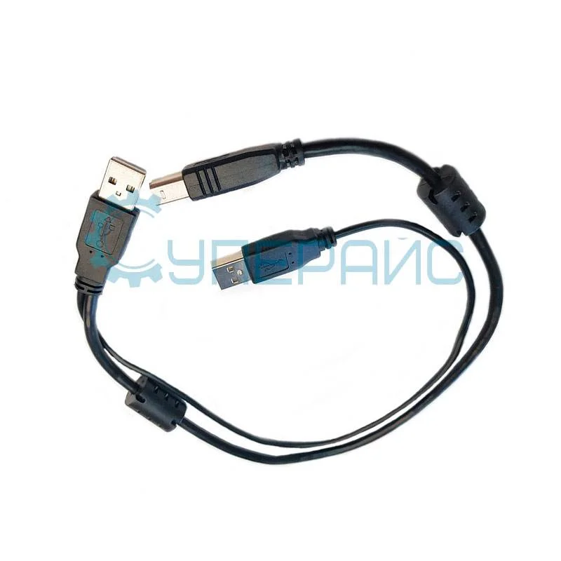 Кабель LOTO USB Type B - USB Type A x2 с дополнительным питанием фото 1