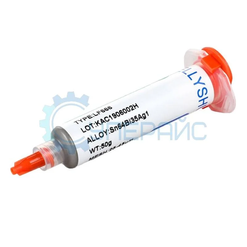 Бессвинцовая паяльная паста KELLYSHUN LF666 (50 г, в шприце) фото 1