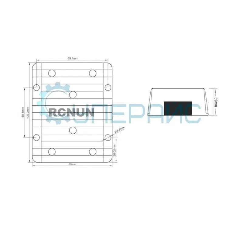 Модуль питания RCNUN WG-12S2420 (RC122420) с защитой от перегрева фото 4