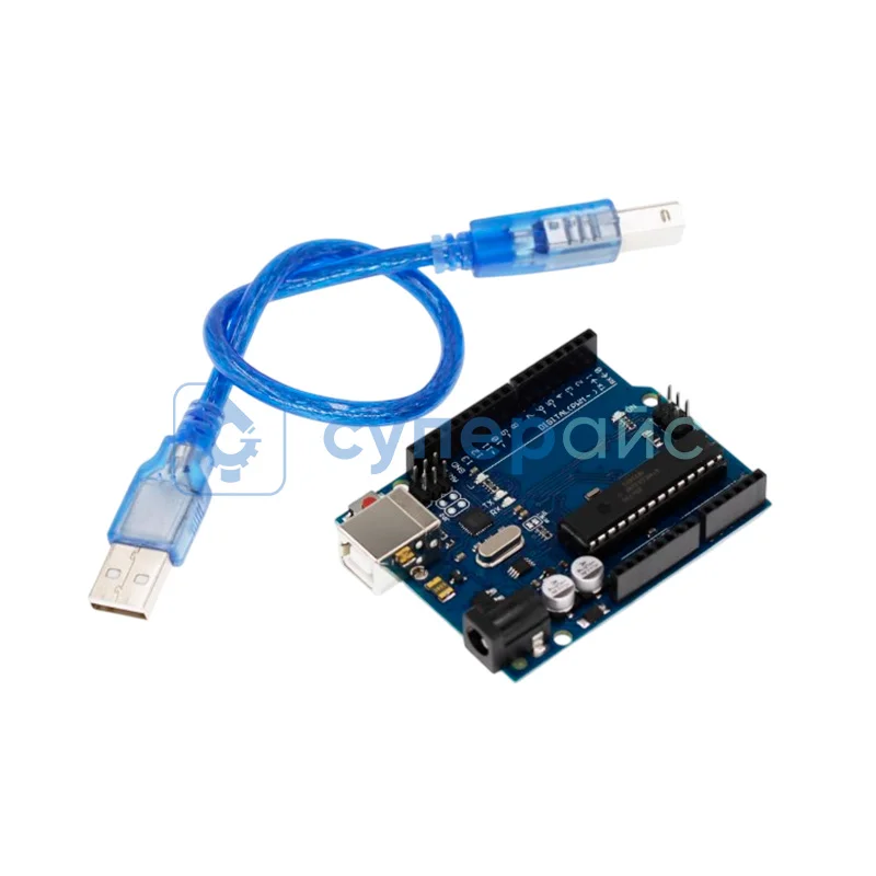 Arduino-совместимый программируемый контроллер UNO R3 (ATMEGA16U2 + MEGA328P) фото 3