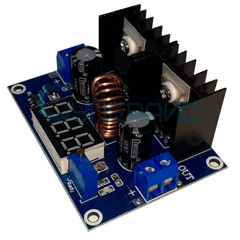 Регулируемый преобразователь напряжения (DC-DC) XL4016 с индикатором фото 1
